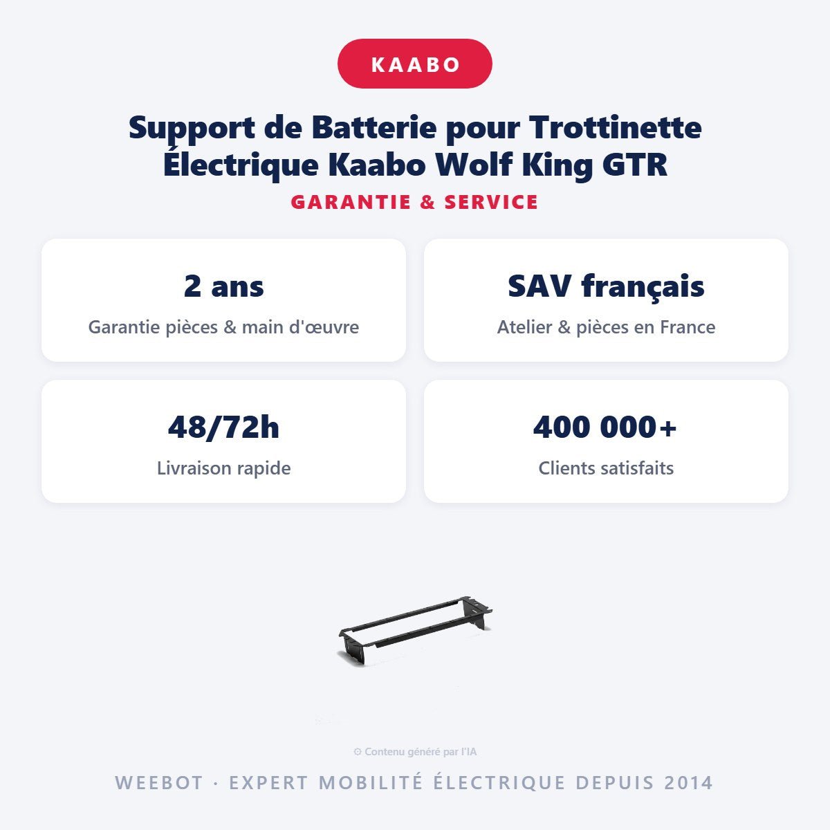 Support de Batterie pour Trottinette Électrique Kaabo Wolf King GTR - Weebot