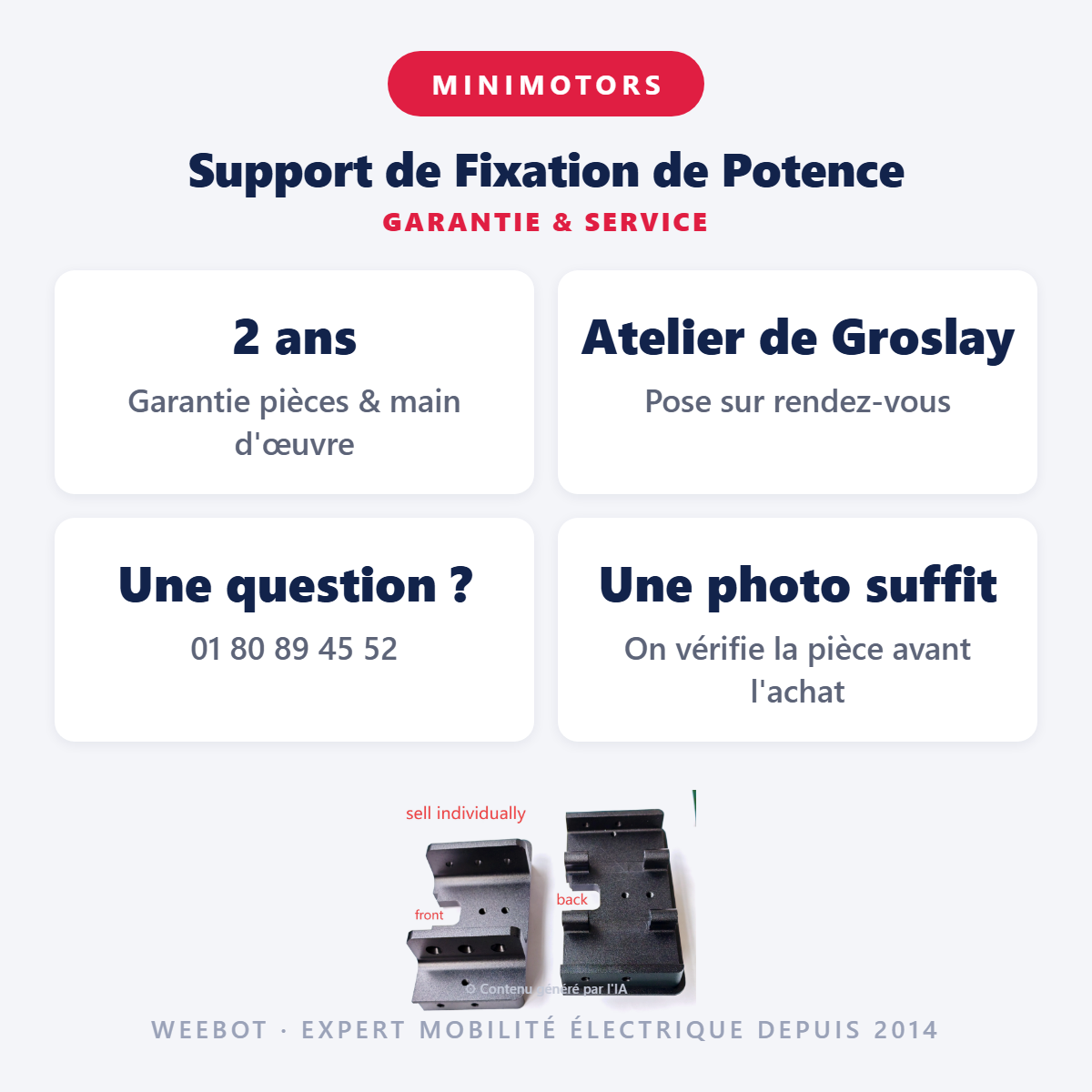 Support de Fixation de Potence : garantie 2 ans et service après-vente