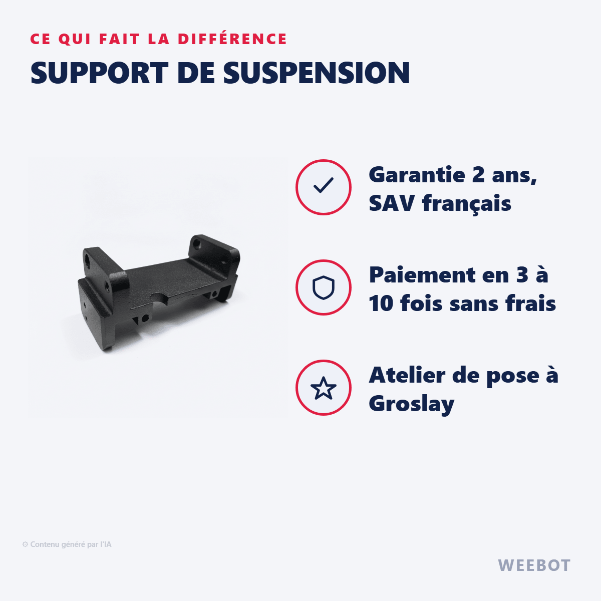 Support De Suspension Pour Trottinette Electrique Eroz Kapacity EK10 - Weebot