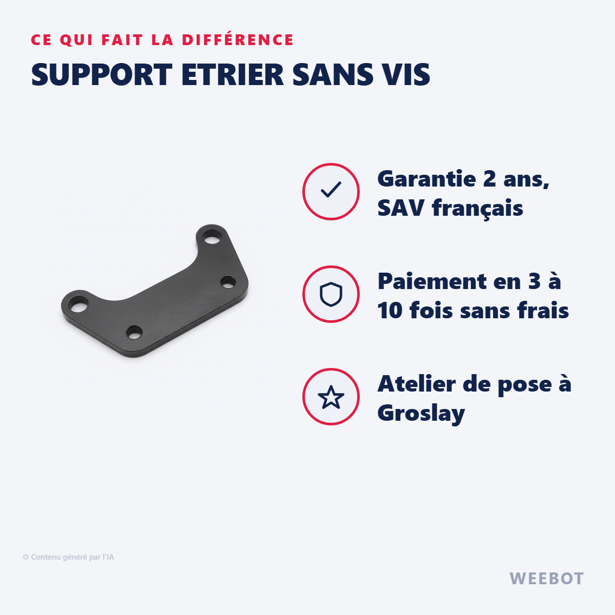 Support Etrier Sans Vis : les points forts