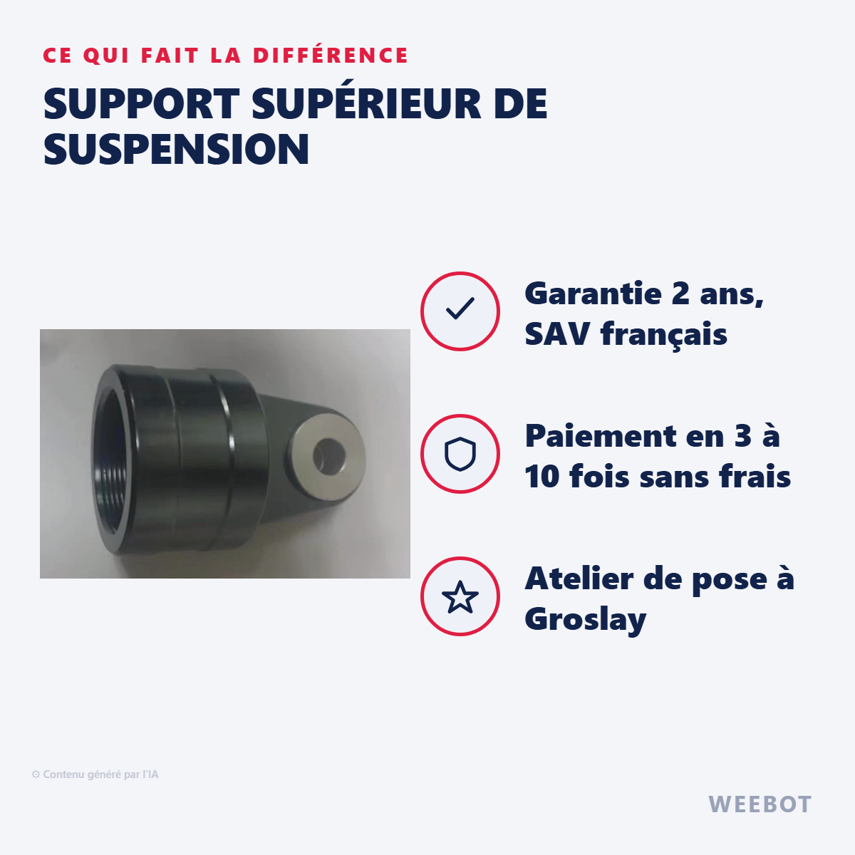 Support Supérieur de Suspension : les points forts