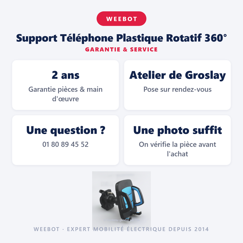 Support Téléphone Plastique Rotatif 360° - Pas Cher