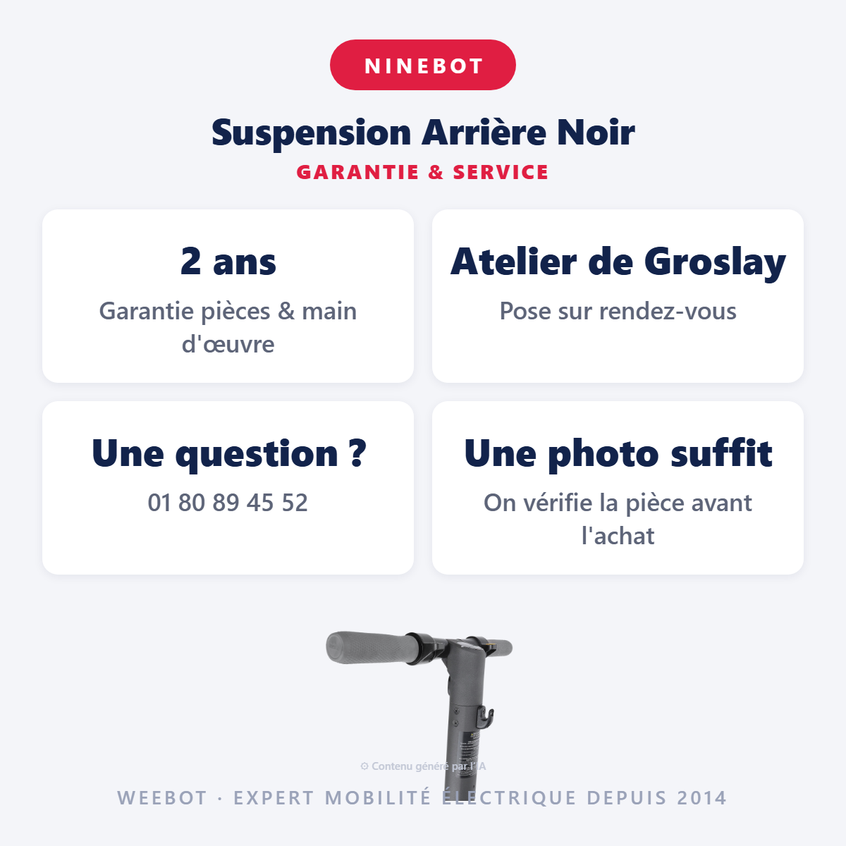 Suspension Arrière Noir : garantie 2 ans et service après-vente