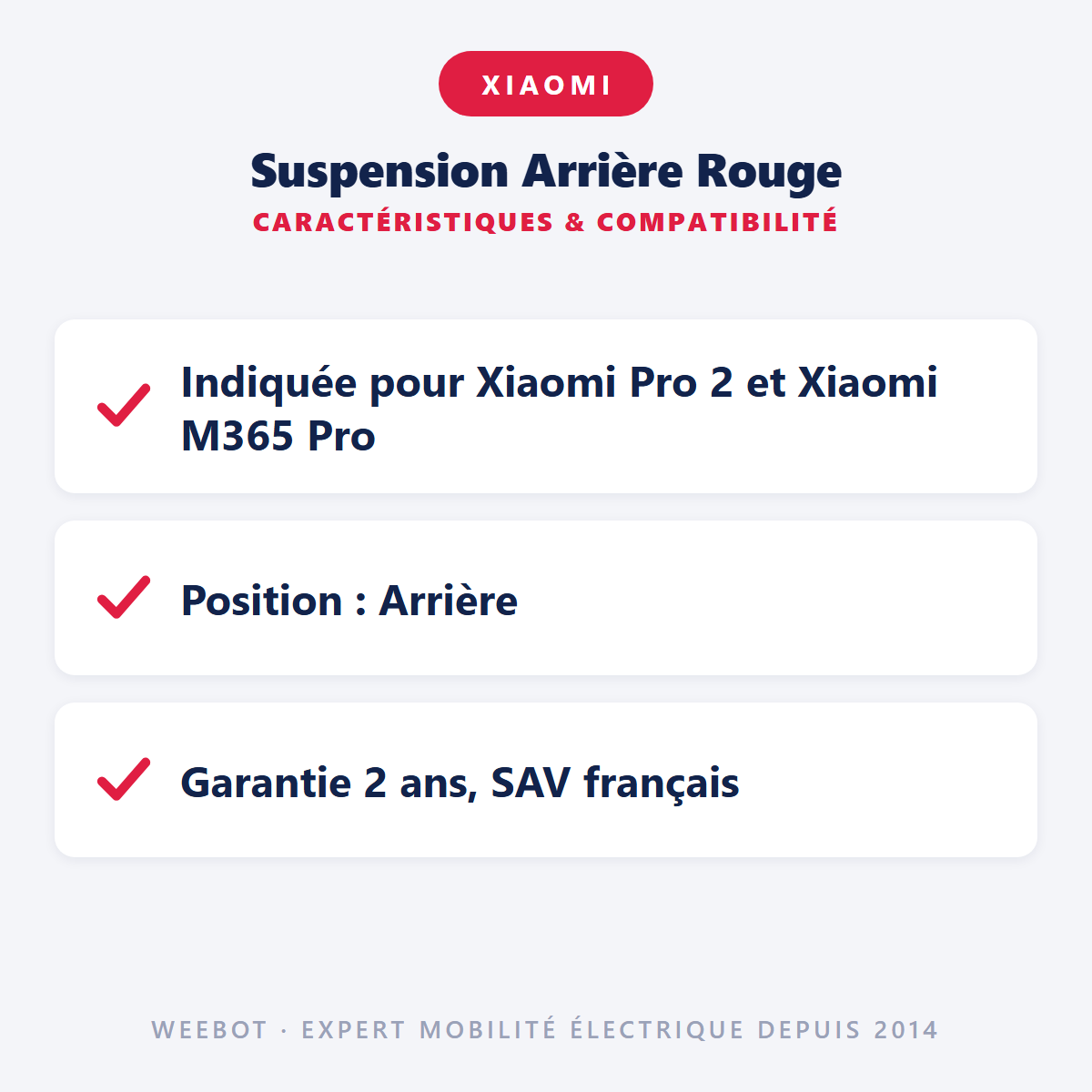 Suspension Arrière Rouge : caractéristiques et compatibilité