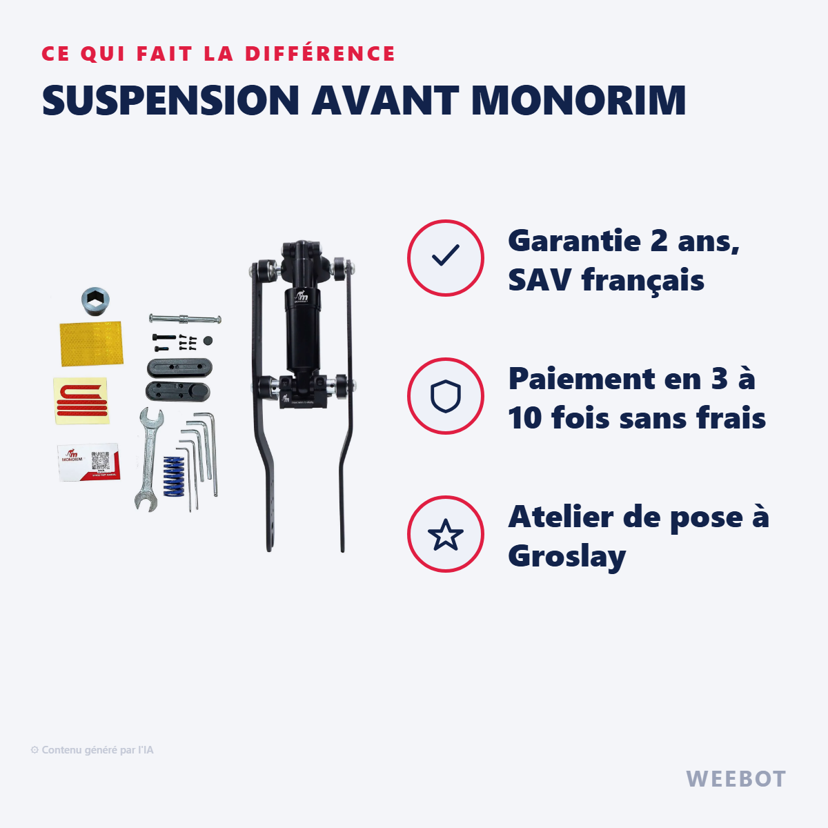 Suspension Avant Monorim : les points forts