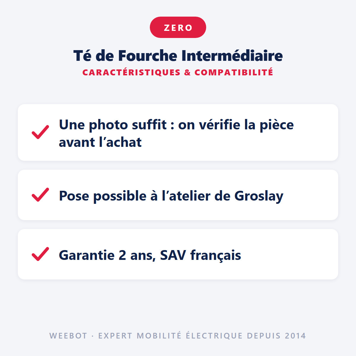 Té de Fourche Intermédiaire pour Trottinette Électrique Z11X - Weebot
