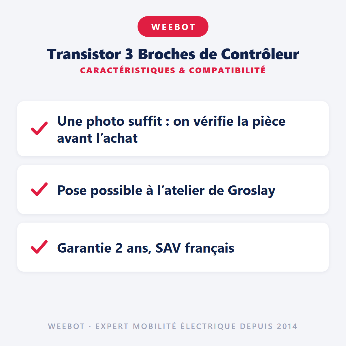 Transistor 3 Broches de Contrôleur : caractéristiques et compatibilité