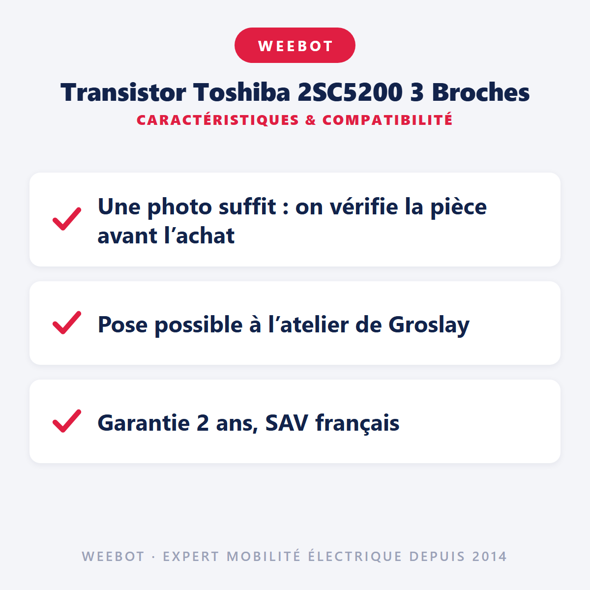 Transistor Toshiba 2SC5200 3 Broches : caractéristiques et compatibilité