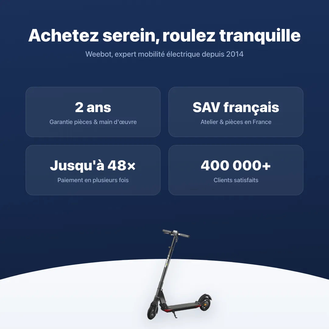 Trottinette Électrique Etwow GT SL — garantie, livraison rapide et SAV Weebot, expert mobilité électrique depuis 2014.