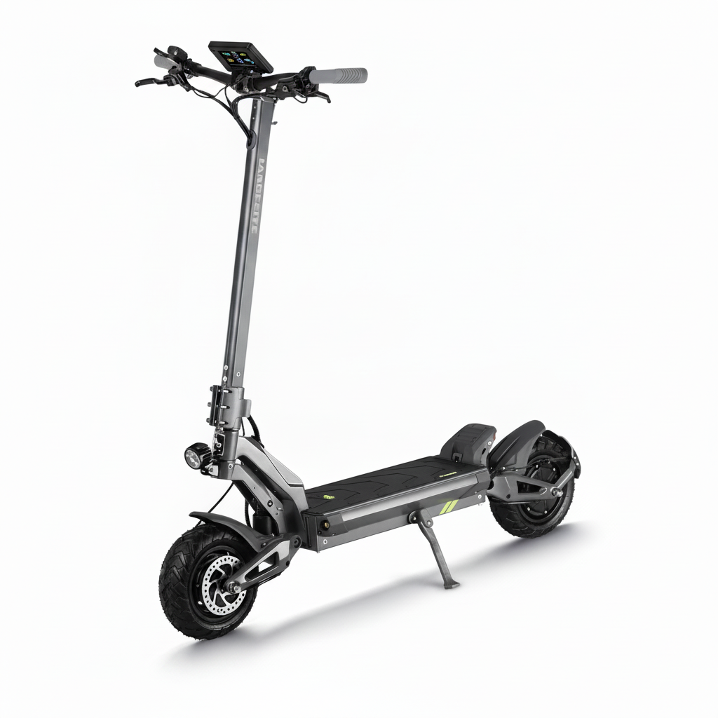 Trottinette Électrique Langfeite Cayman S — packshot studio sur fond blanc