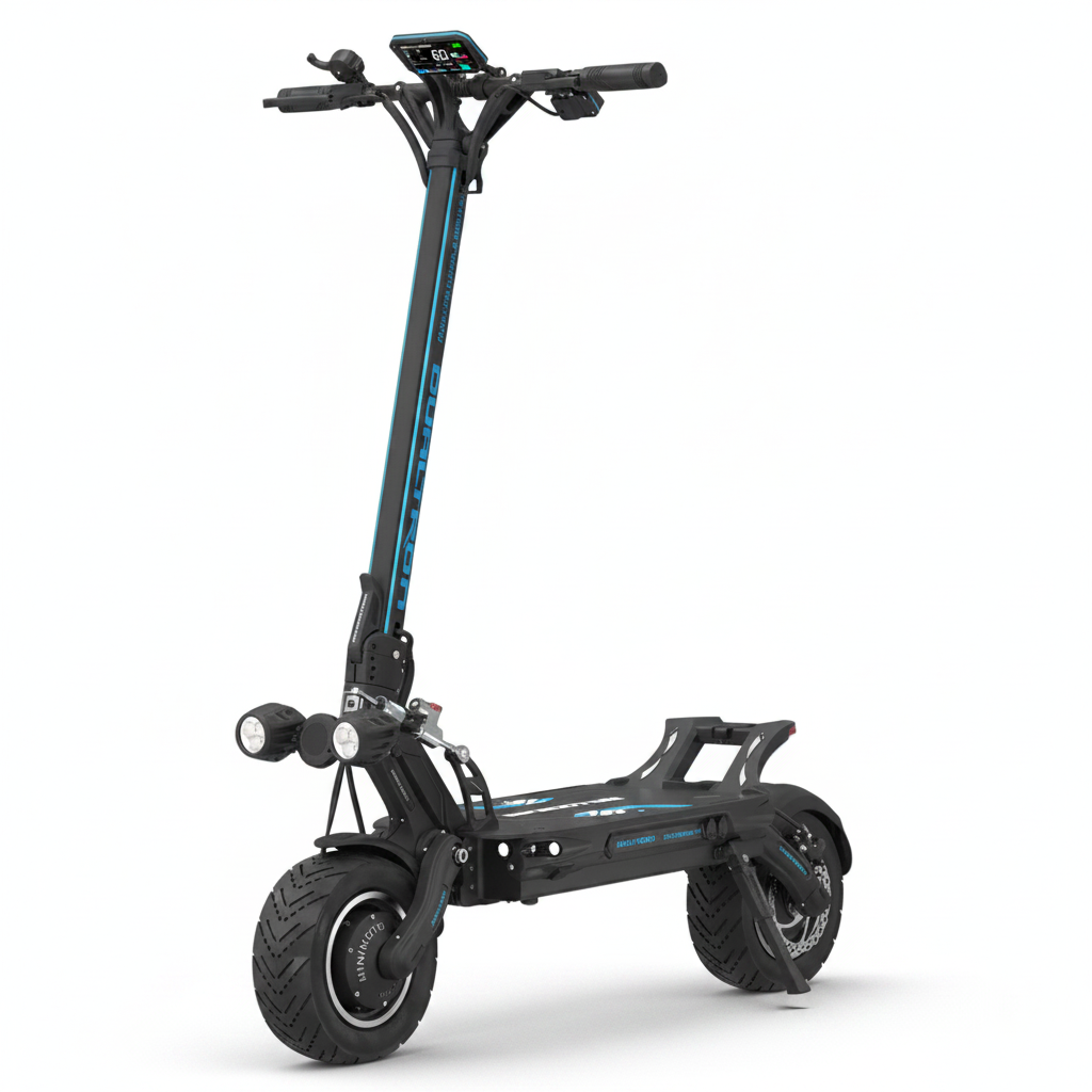 Trottinette Électrique Occasion Dualtron Thunder 3 : Reconditionnée — vue de profil sur fond blanc