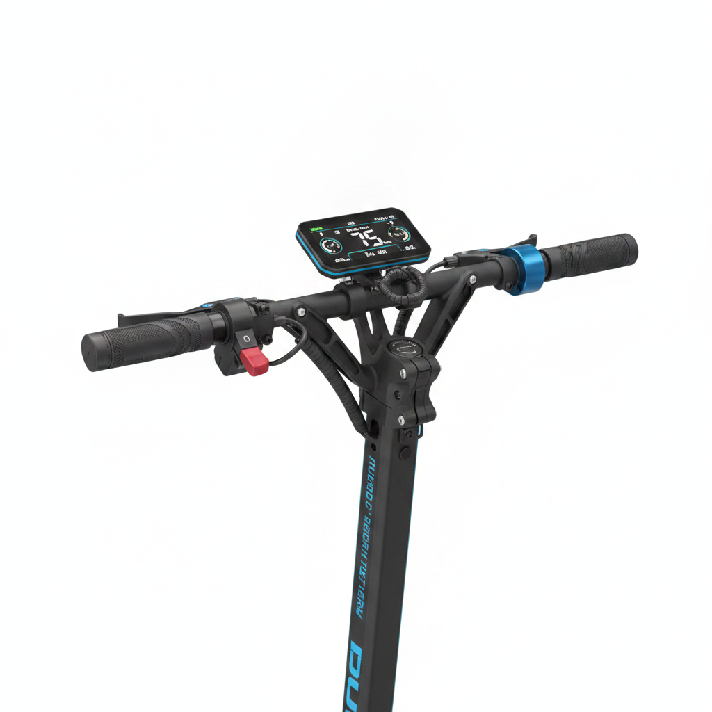 Trottinette Électrique Occasion Dualtron Thunder 3 : Reconditionnée — gros plan du guidon et de l'écran