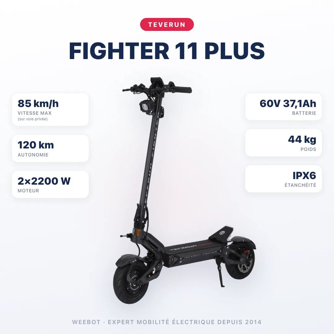 Trottinette Électrique Teverun Fighter 11 Plus V6 2026 - Weebot