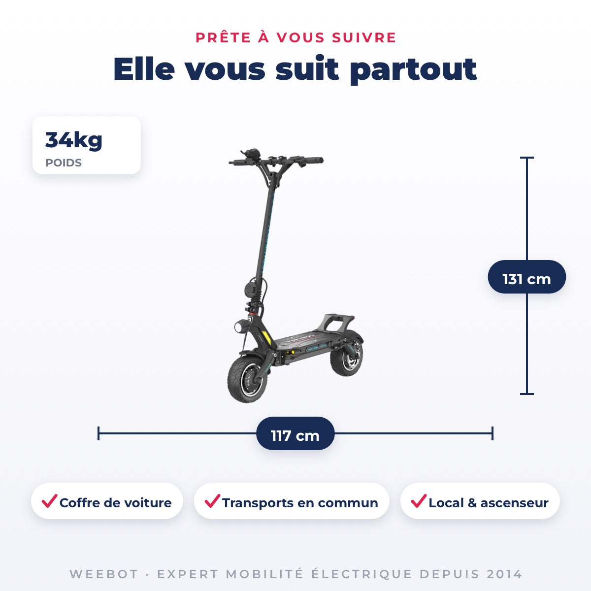 Trottinette Électrique Occasion Dualtron Victor Luxury Plus : Reconditionnée — dimensions et poids 34kg, pour le transport au