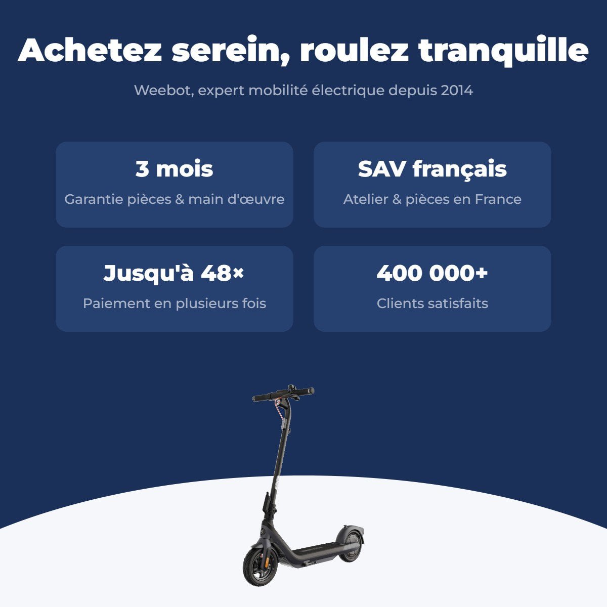 Trottinette Électrique Occasion F25E Ninebot by Segway : Reconditionnée - Weebot