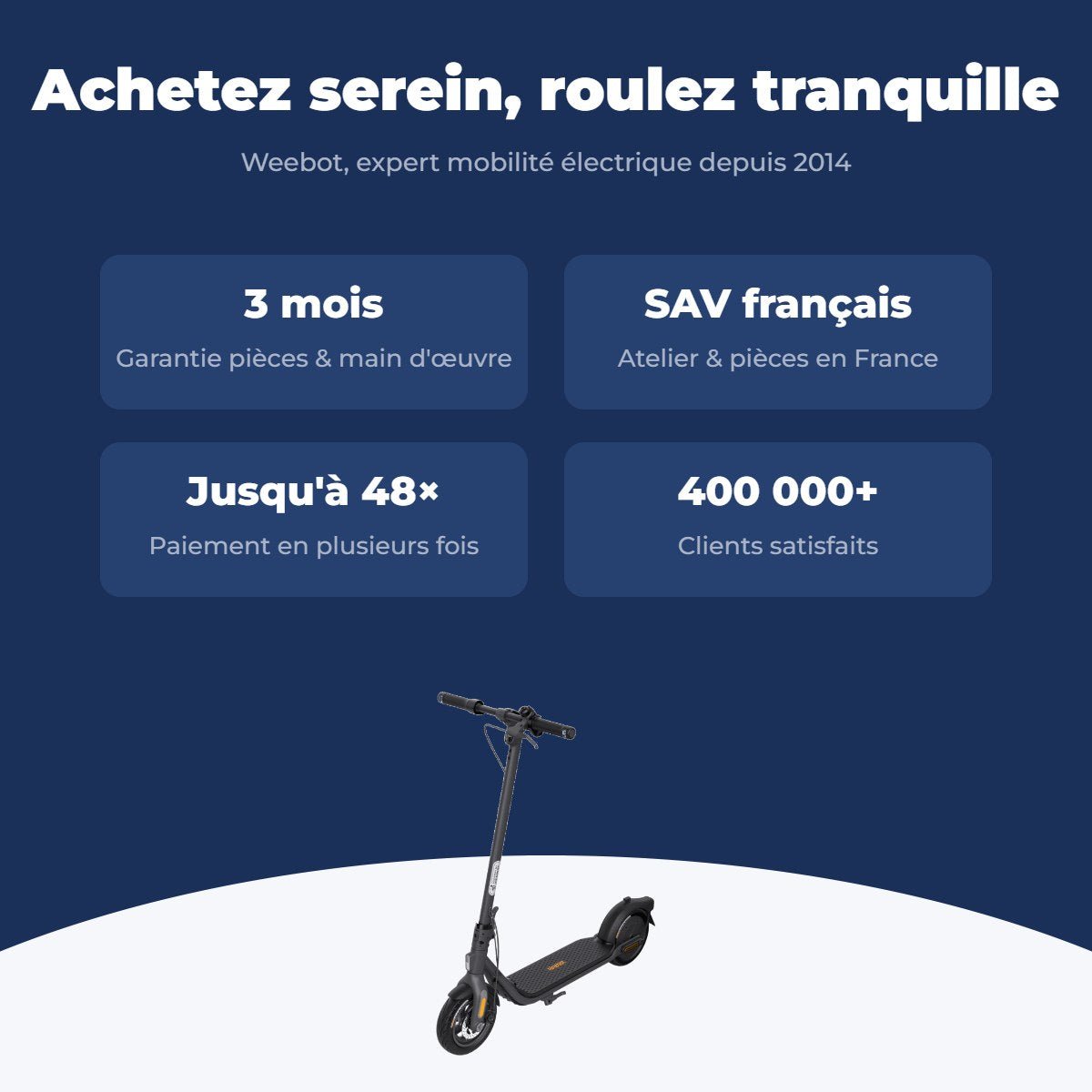Trottinette Électrique Occasion F2 Plus Ninebot by Segway : Reconditionnée - Weebot