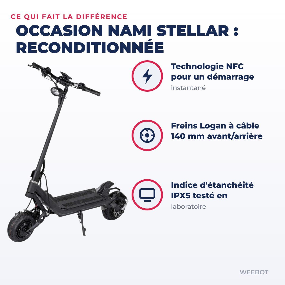 Trottinette Électrique Occasion Nami Stellar : Reconditionnée - Weebot