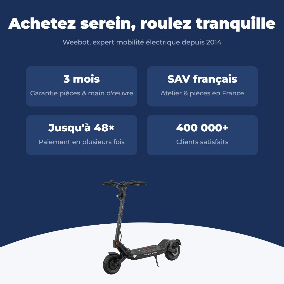Trottinette Électrique Occasion Teverun Space : Reconditionnée - Weebot