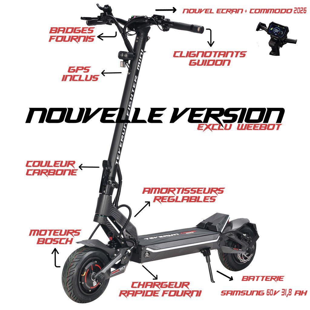 Trottinette Électrique Teverun Fighter Mini Pro V5 2026 - Weebot