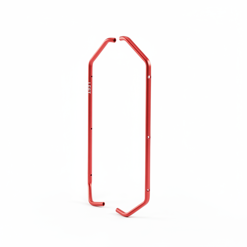 tube de chassis gauche rouge bordeaux pour trottinette electrique dualtron sonic alien
