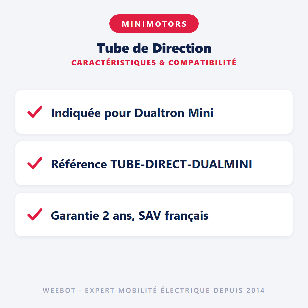 Tube de Direction : caractéristiques et compatibilité