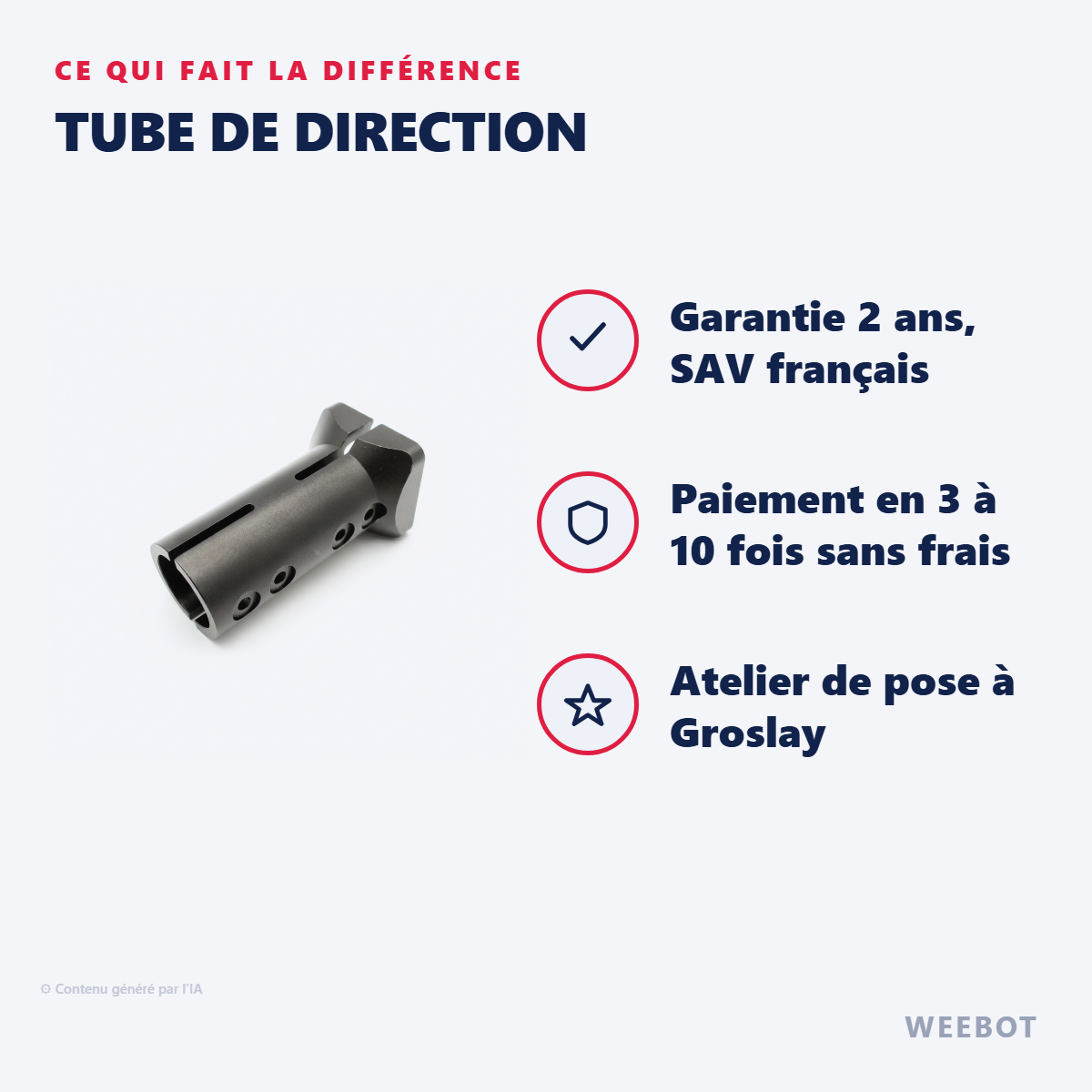 Tube de Direction : les points forts
