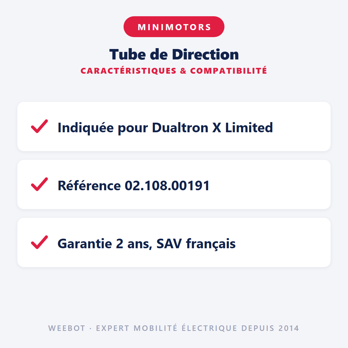 Tube de Direction : caractéristiques et compatibilité