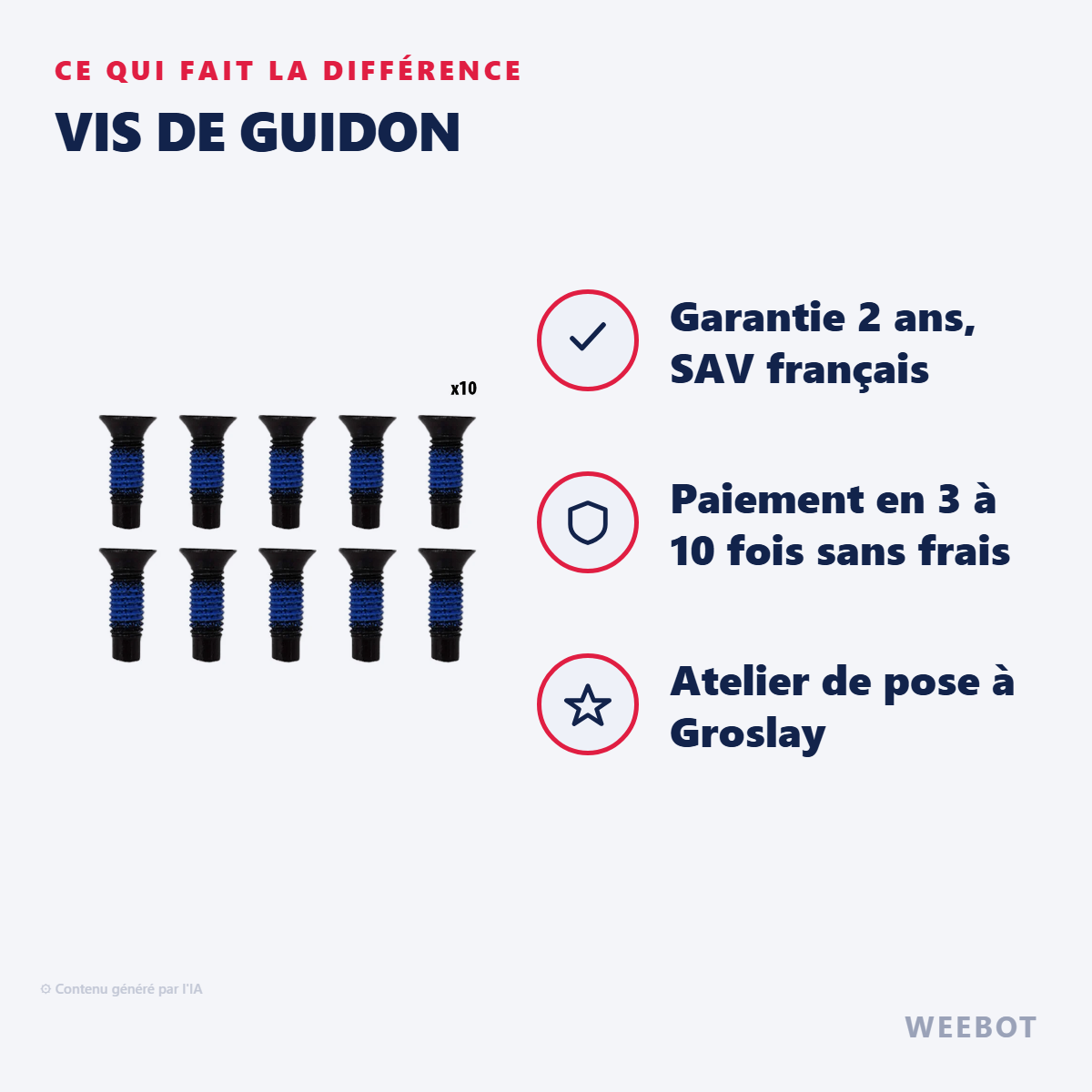 Vis de Guidon : les points forts