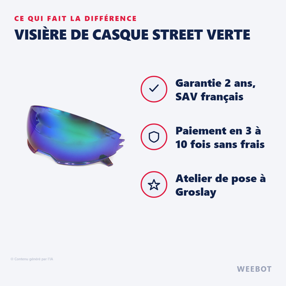 Visière de Casque Street Verte : les points forts