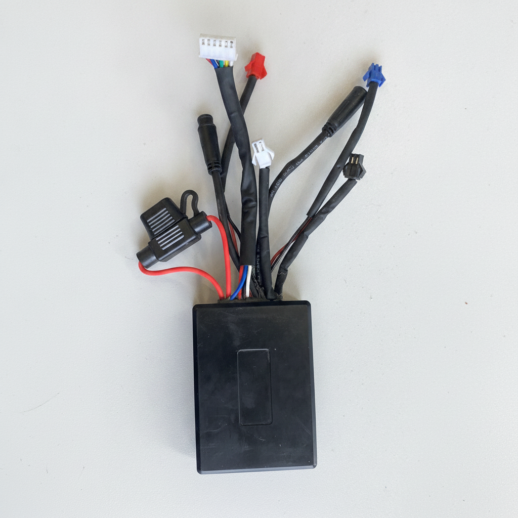 Module de Commande des Feux Kaabo Wolf King GTR, packshot studio sur fond blanc