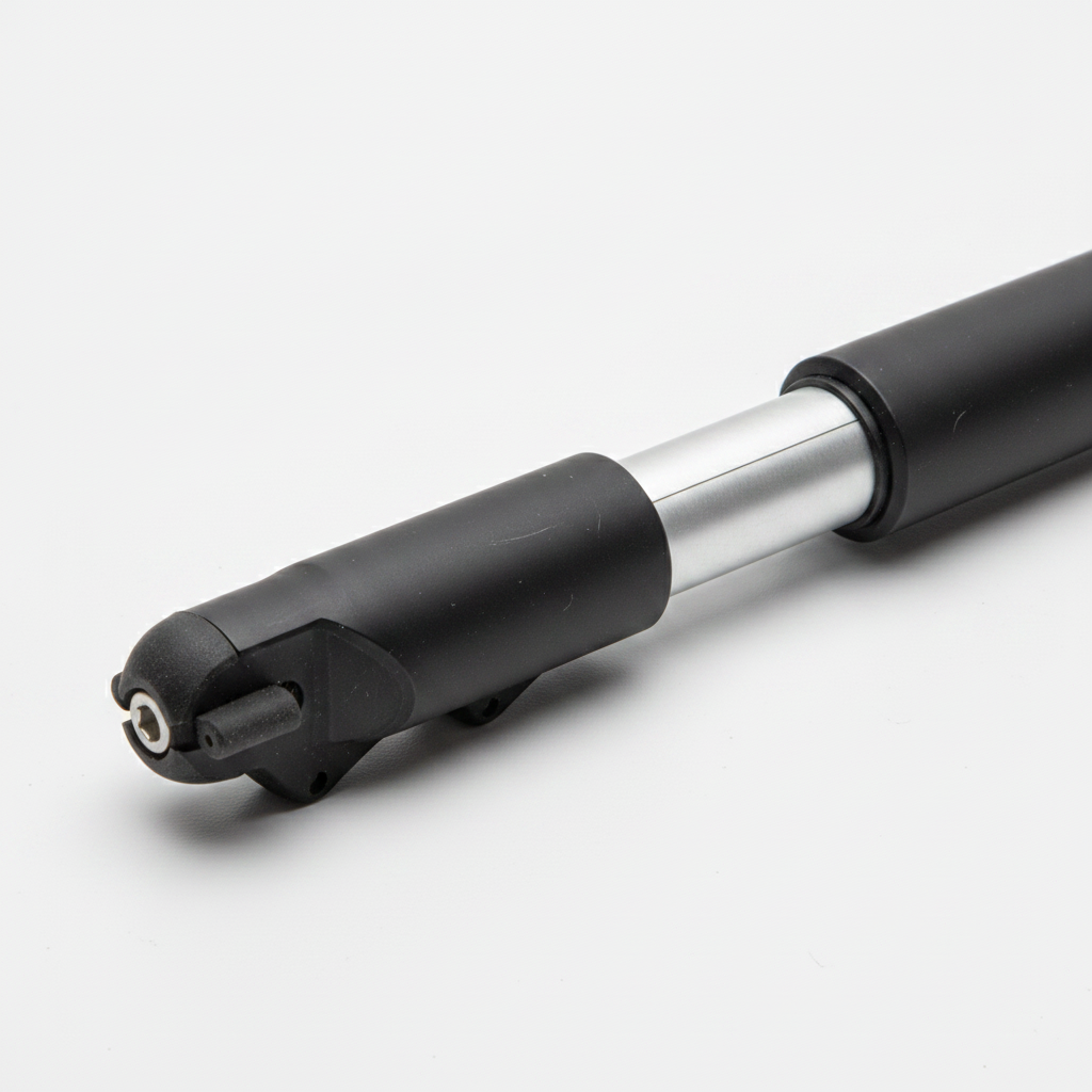 Suspension Avant Réglable Droite Noire Kaabo Wolf King GTR, packshot studio sur fond blanc