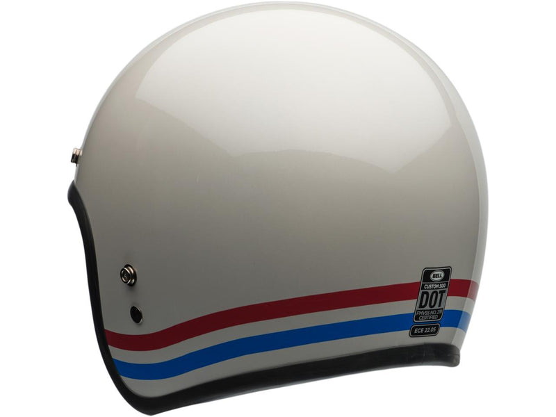 Casque Bell Custom500 C500 DLX Stripes White Arriere