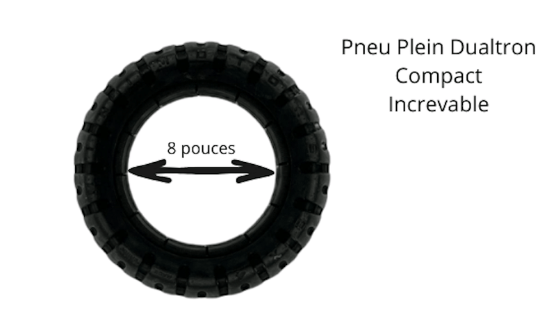 Neumático sólido de 8 pulgadas a prueba de pinchazos para scooter eléctrico compacto Dualtron