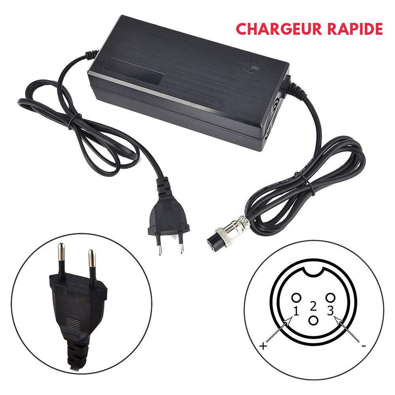 chargeur rapide trottinette électrique 36v anoki super mini 4 pro zero 8