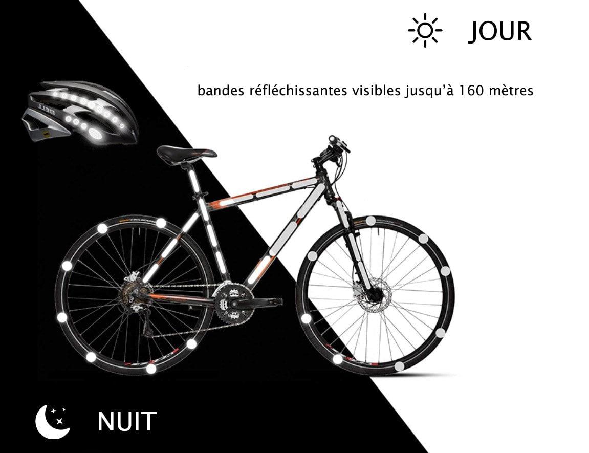 stickers catadioptre bandes reflechissantes velo jour nuit