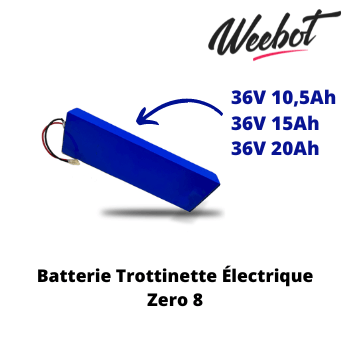 batterie interne trottinette electrique zero 8 haute performance