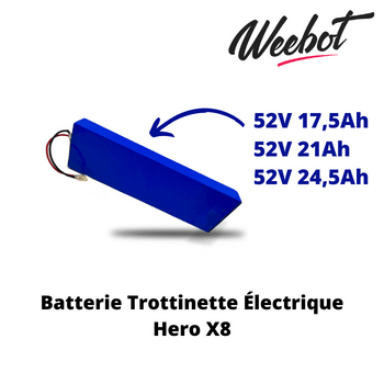 batterie interne trottinette electrique hero x8 52v pas cher