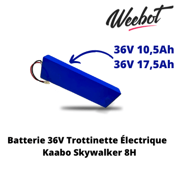 batterie interne trottinette electrique skywalker 8h kaabo 36v weebot disponible
