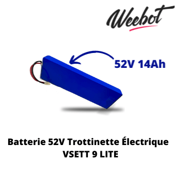 batterie interne trottinette electrique vsett 9 lite pas cher single motor 52v