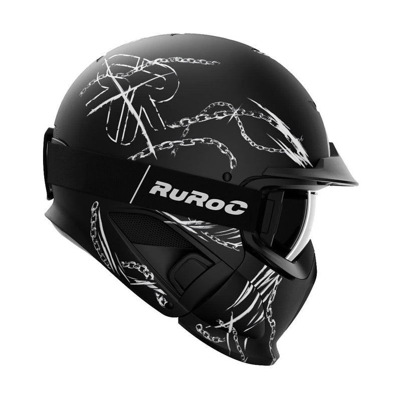 casque ruroc rg1 dx chainbreaker noir blanc
