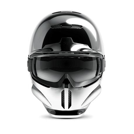 casque ruroc rg1 dx chrome face
