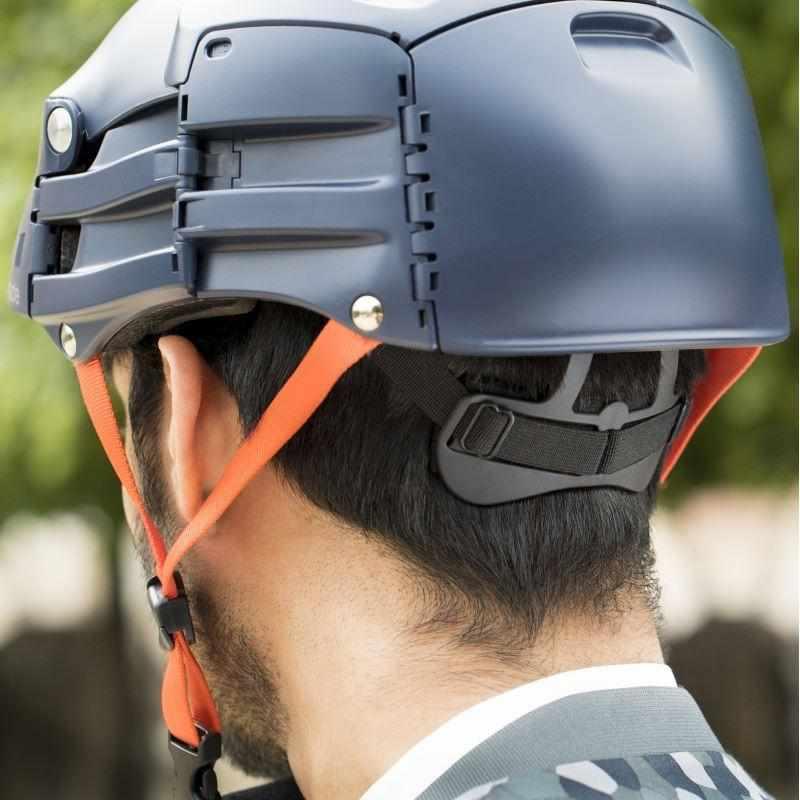 Casque Velo Pliant Overade Plixi Fit Bleu Pliable et Compact