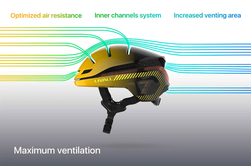 Casco ultraconnesso lampeggiante Livall EVO21 per scooter elettrico