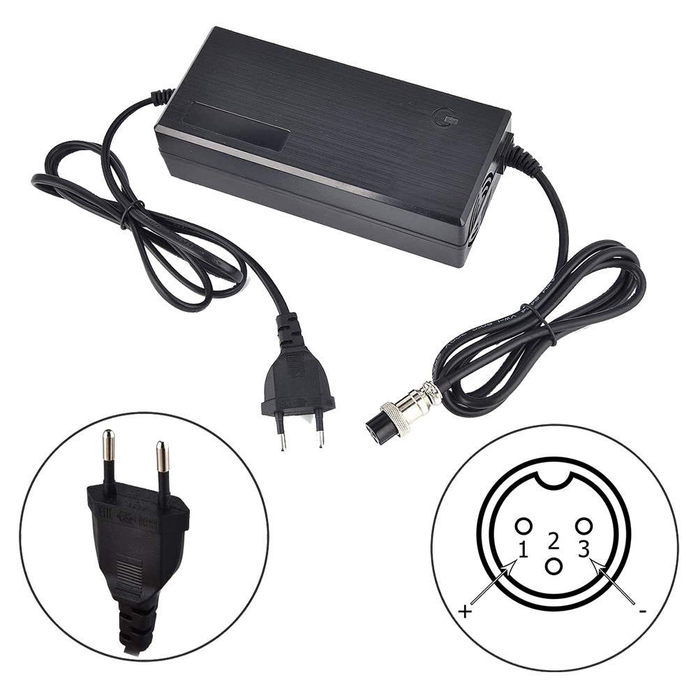 chargeur 2ah trottinette électrique batterie 72v connecteur gx16-3