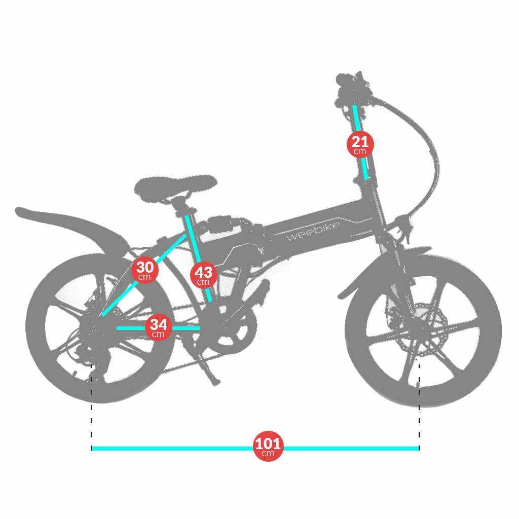 Cheap Folding Electric Bike Le Road Gray Foldable VAE Weebike