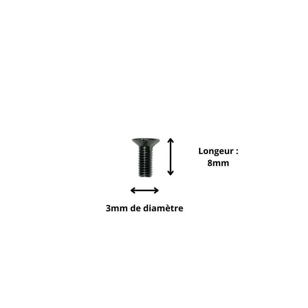 dimensions vis m3x8 tête fraisée empreinte cruciforme