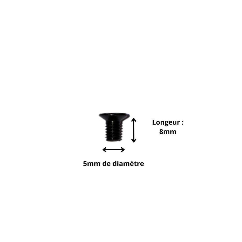 dimensions m5x8 tête fraisée