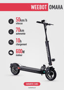 Trottinette Electrique Weebot Omaha - Double Suspension - 10 Pouces
