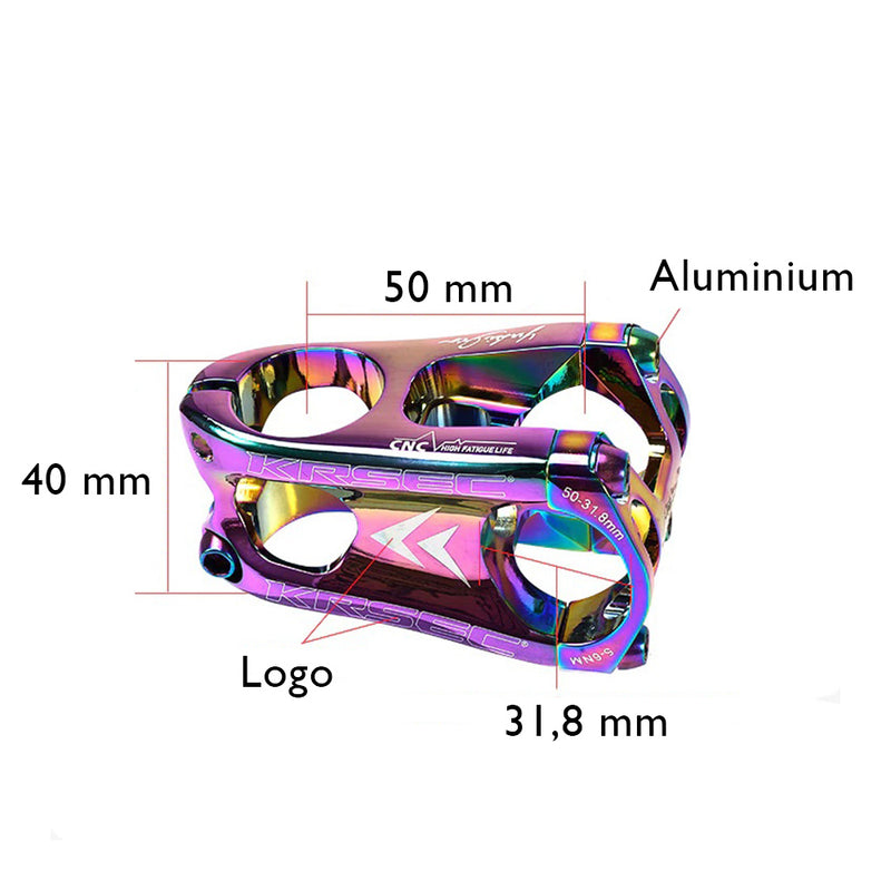fixation guidon potence trottinette électrique couleur anodisé dimensions