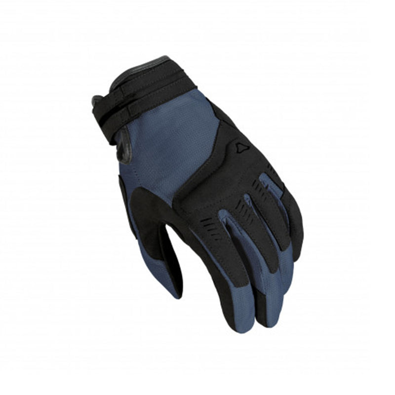 gants moto macna darko bleu noir pas cher
